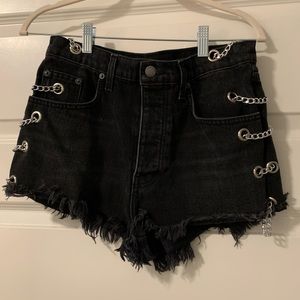 LF x Carmar High Rise Denim Short with Chains